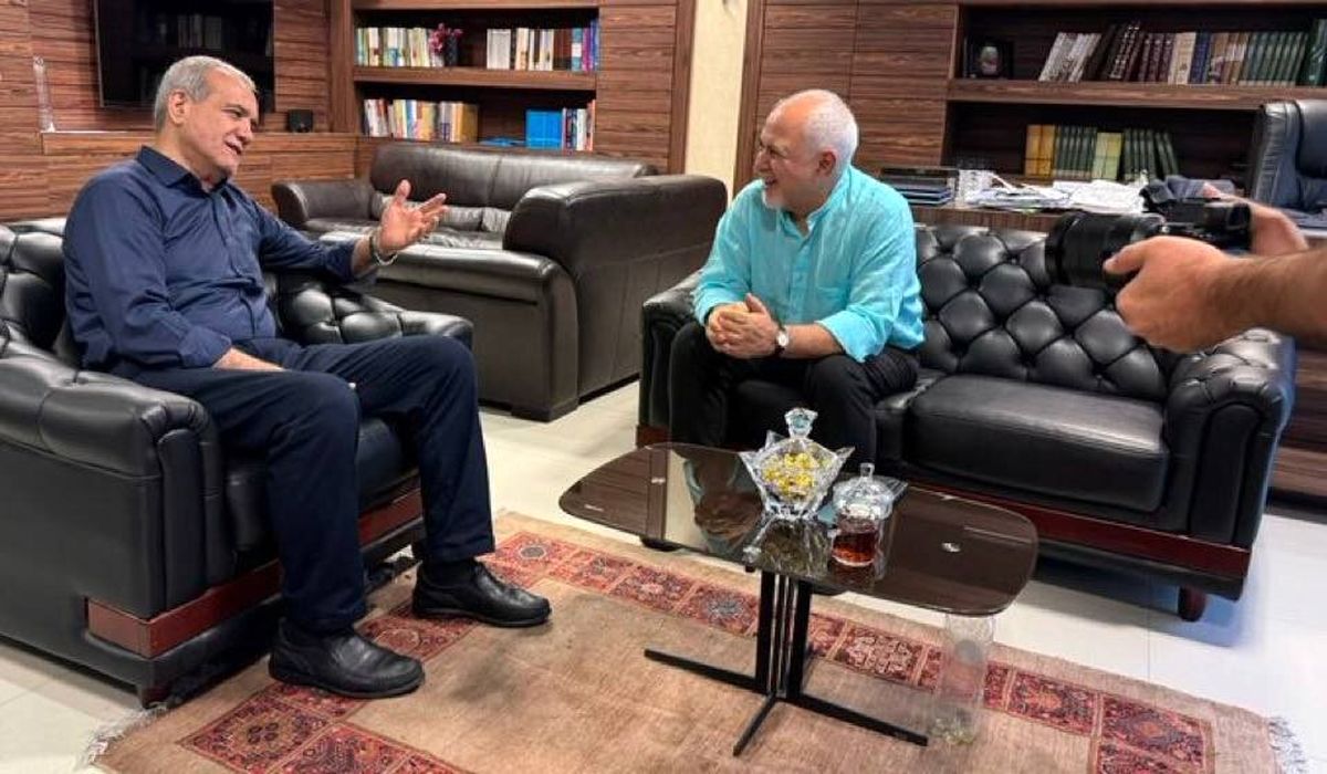 قابی از مسعود پزشکیان و محمدجواد ظریف صبح امروز
