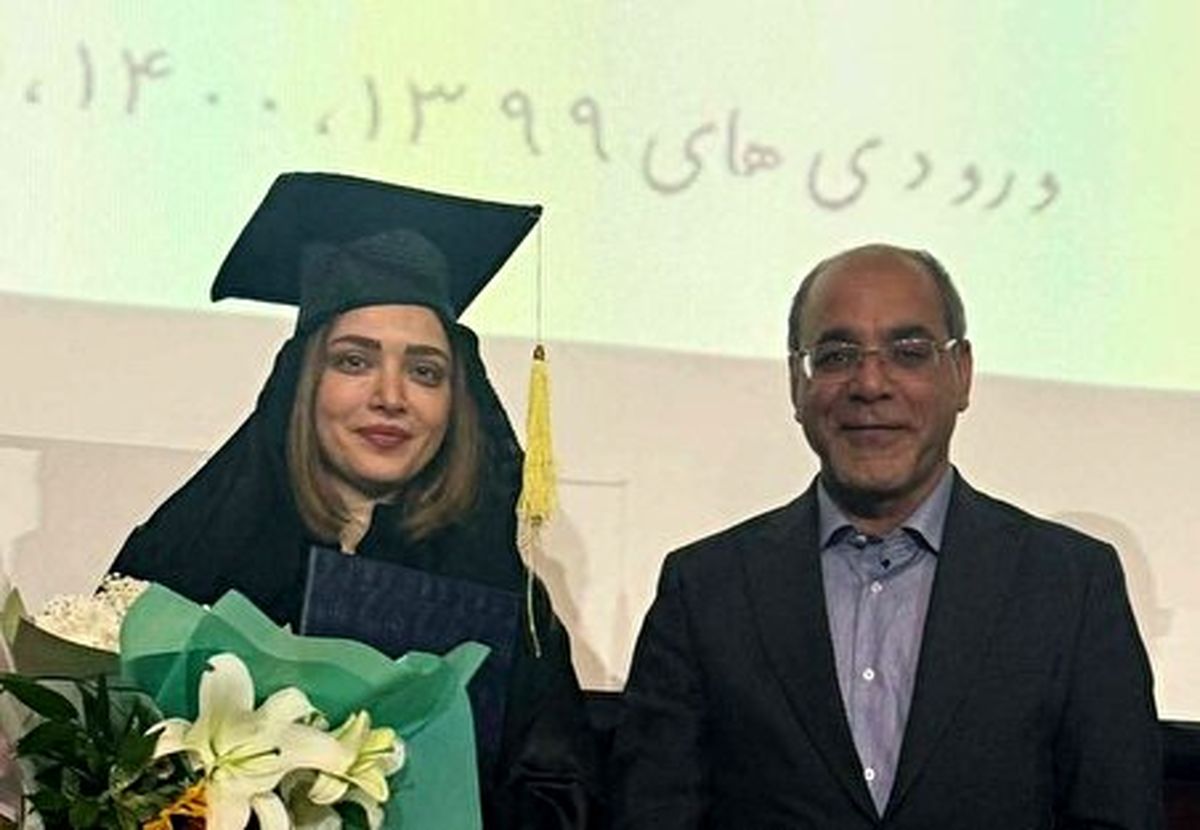 مراسم پر زرق و برق بهنوش طباطبایی در دانشگاه آزاد همراه با بادیگارد هایش