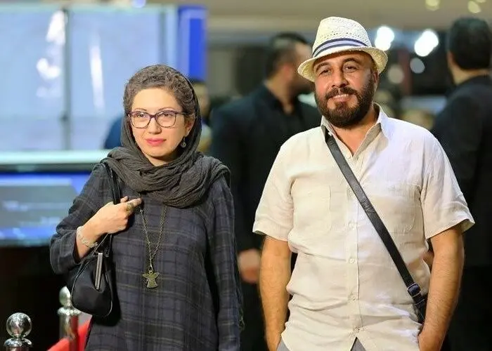 رضا عطاران و همسرش