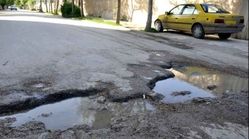 روش جدید برای تعمیر چاله‌های خیابان در تبریز