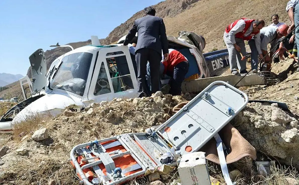 جزئیات سقوط بالگرد اورژانس با پنج سرنشین