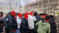 هواداران تراکتور در حال ورود به ورزشگاه قزوین
