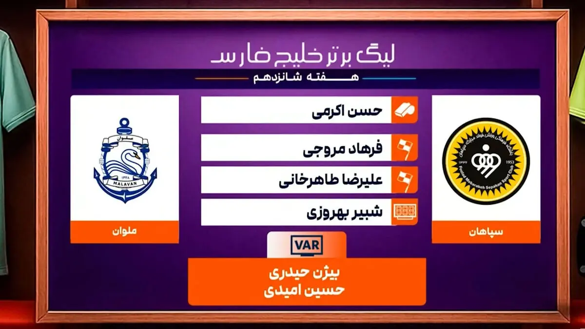 کارشناسی داوری دیدار سپاهان – ملوان