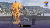 رونالدو تهدید و مجسمه‌اش به آتش کشیده شد!
