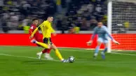 گل دوم النصر به ضمک توسط کریستیانو رونالدو