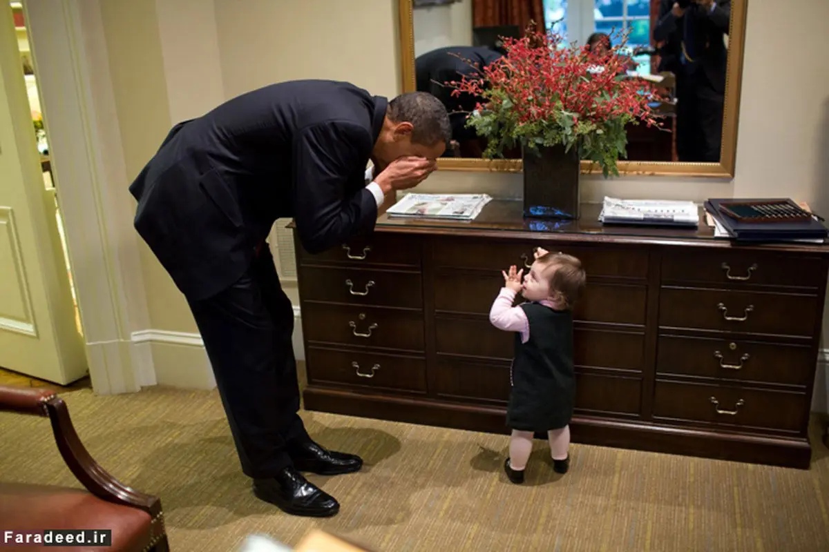 گزارش تصویری: اوبامای بچه دوست
