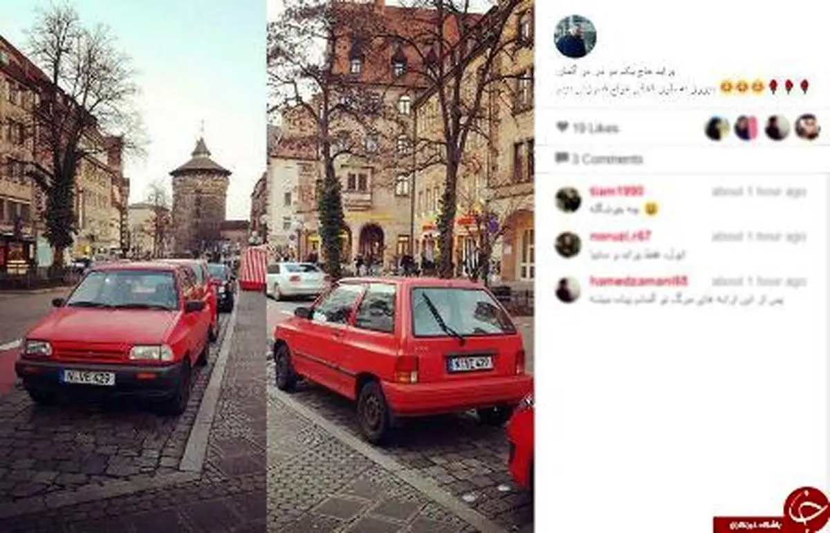 پراید ایرانی در معابر کشور آلمان