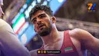 طلای عظیمی پس از غیبت حریف روی تشک