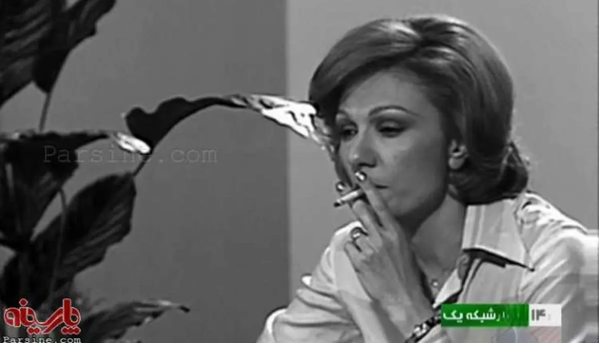 تصویر سیگار کشیدن فرح، در اخبار ساعت ۱۴ صدا و سیما