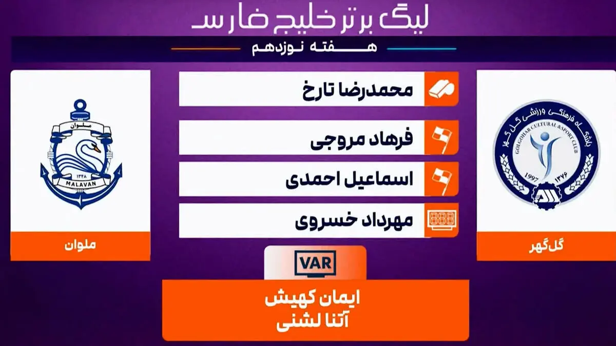 کارشناسی داوری گل گهر – ملوان