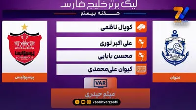  ارسال کنعانی و گل به خودی ملوان مقابل پرسپولیس
