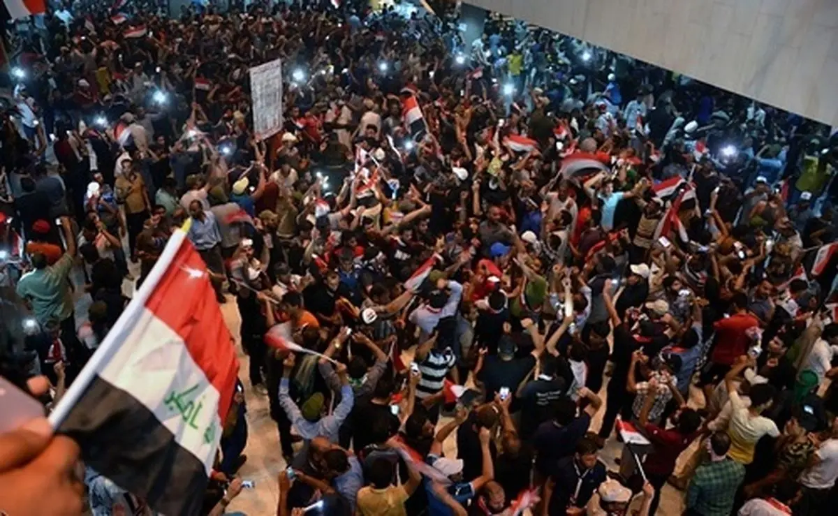گزارش تصویری: اشغال ساختمان پارلمان و دفتر نخست وزیر عراق