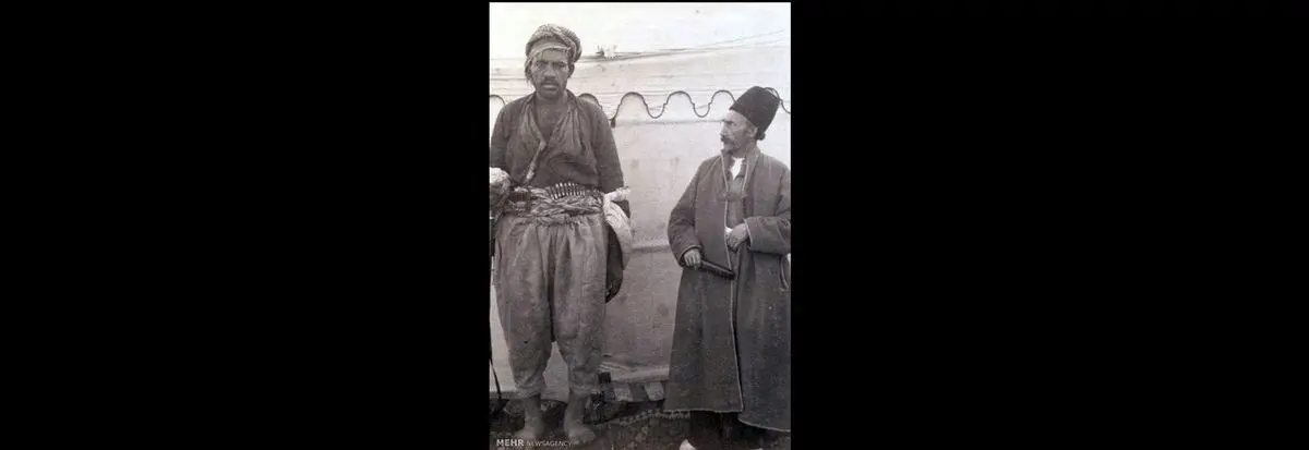 عکسی از یک بادیگارد در دوره قاجار