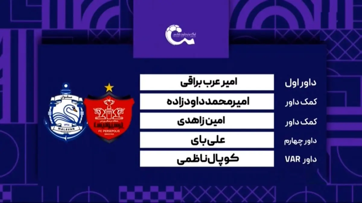 کارشناسی داوری دیدار پرسپولیس – ملوان