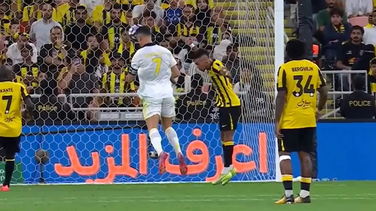 گل دوم النصر به الاتحاد توسط کریستیانو رونالدو