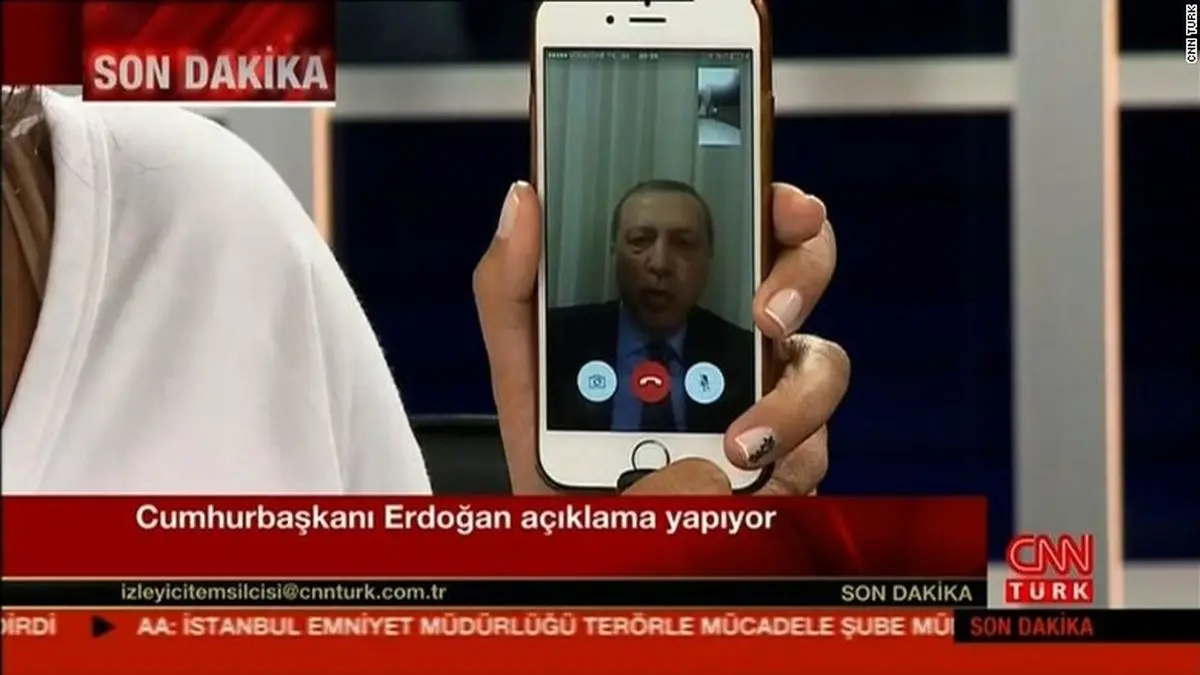 جزییات تماس تصویری اردوغان در شب کودتا