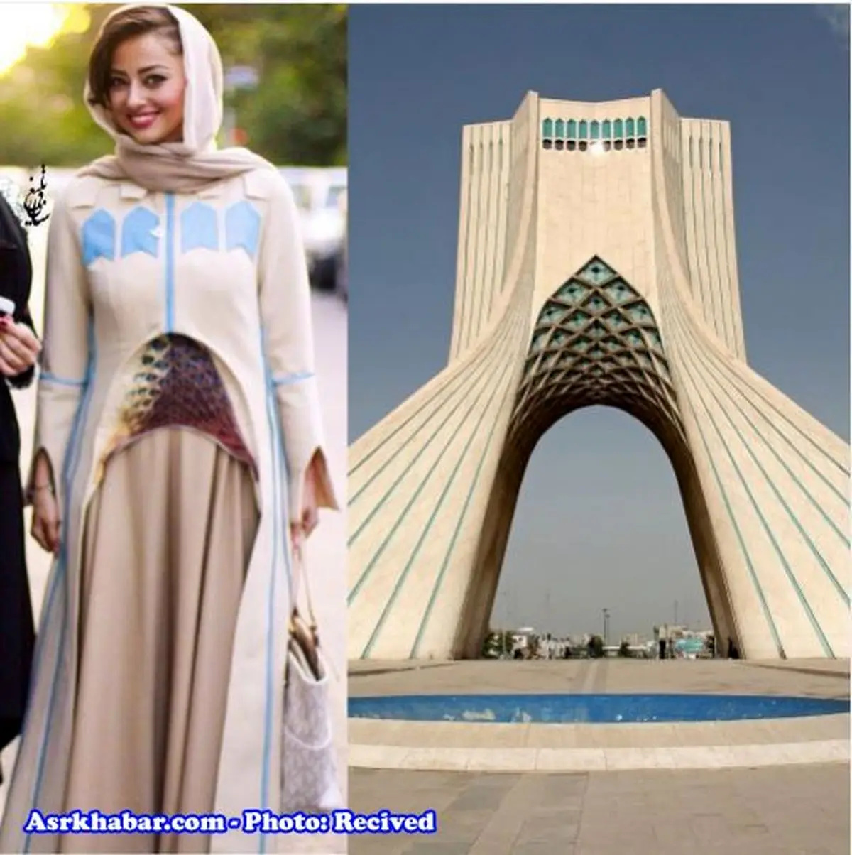 عکس : لباس جالب خانم بازیگر
