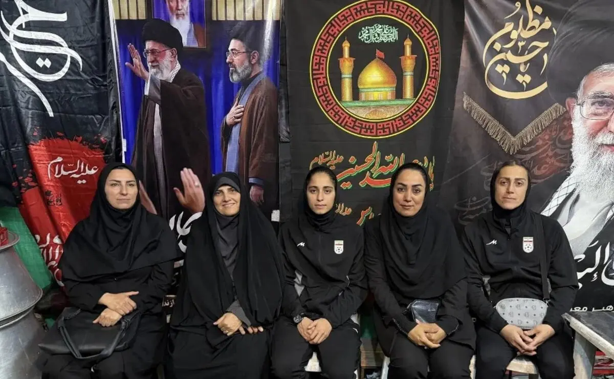 حضور بانوان فوتبالیست در موکب استان مازندران