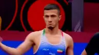برد قاطع والی‌زاده مقابل کشتی‌گیر هندی در قهرمانی آسیا