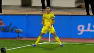 گل اول النصر به الاخدود توسط کریستیانو رونالدو