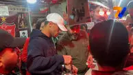 حضور علی علیپور، مهاجم تیم‌ملی و پرسپولیس در موکب باشگاه پرسپولیس