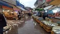 عکس زیرخاکی از حال و هوای بازار رشت در دوران قاچار