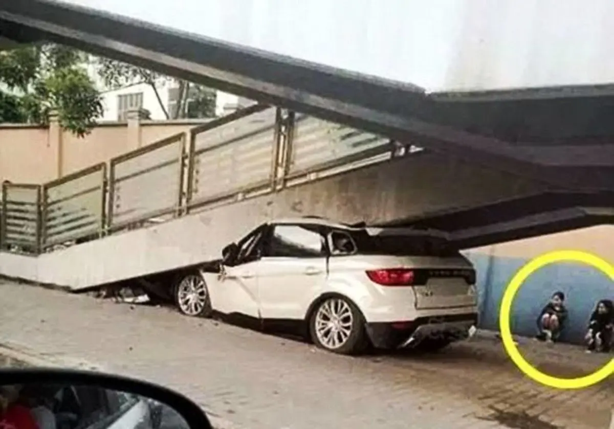 تصادف جالب زن چینی