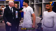حضور رئیس فیفا در رختکن یوزها؛ تمجید اینفانتینو از نمایش ایران مقابل نیوزیلند