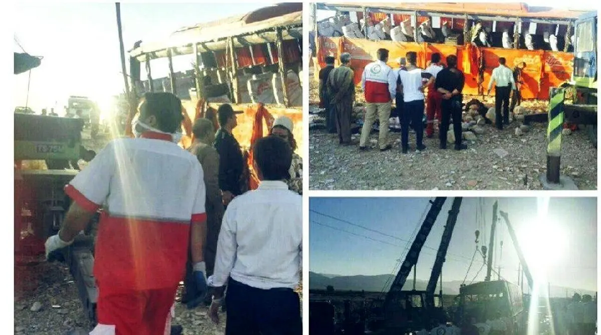 اسامی ۹ نفر از کشته شدگان حادثه واژگونی اتوبوس دانش آموزان هرمزگانی