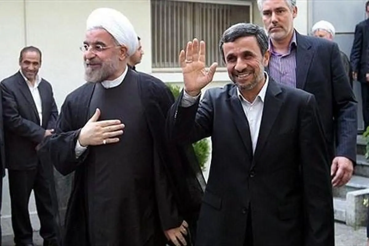 قدردانی احمدی نژاد از روحانی