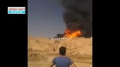 ویدیو هفت|آتش سوزی در دکل ٩۵ شرکت ملی حفاری