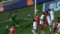 گل اول فولاد به پرسپولیس توسط محمدرضا سلیمانی