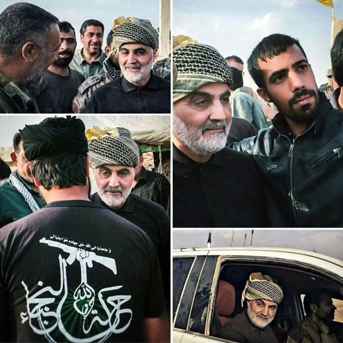 سردار سلیمانی در میان رزمندگان جنبش نُجَباء
