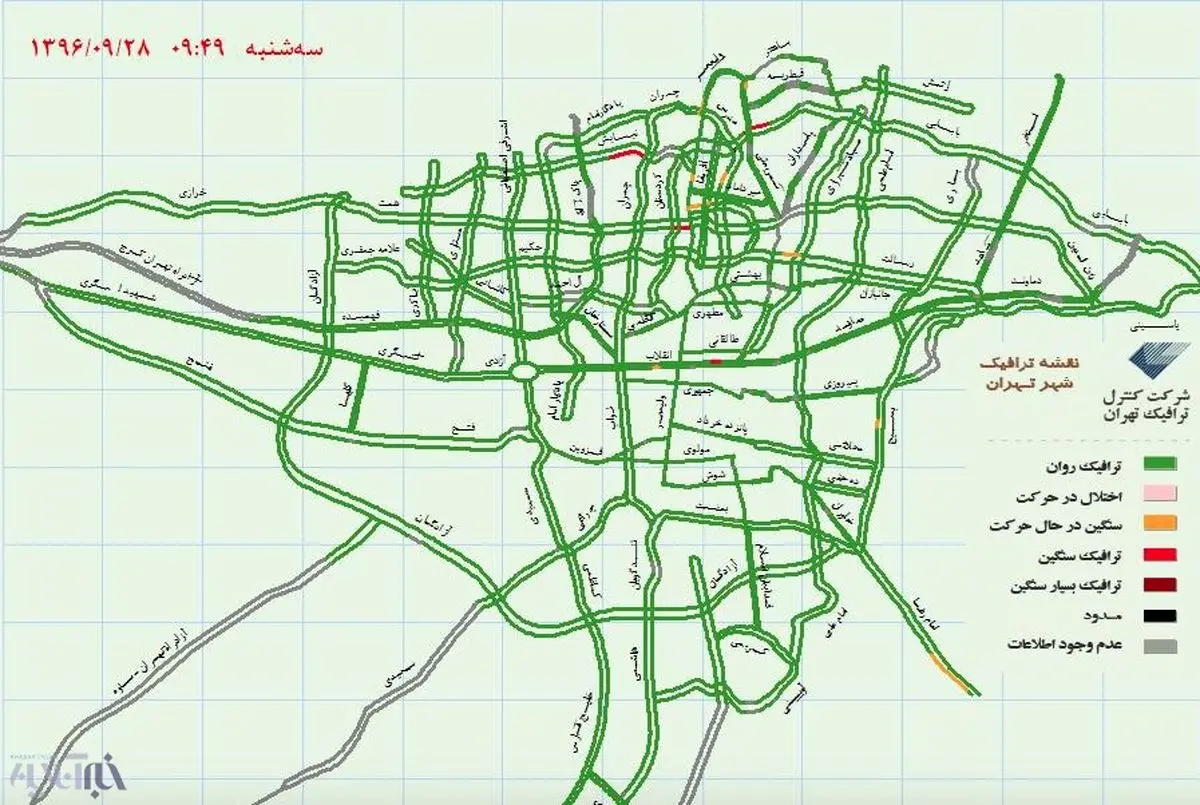 مورد عجیب و نایاب ترافیک صبحگاهی تهران
