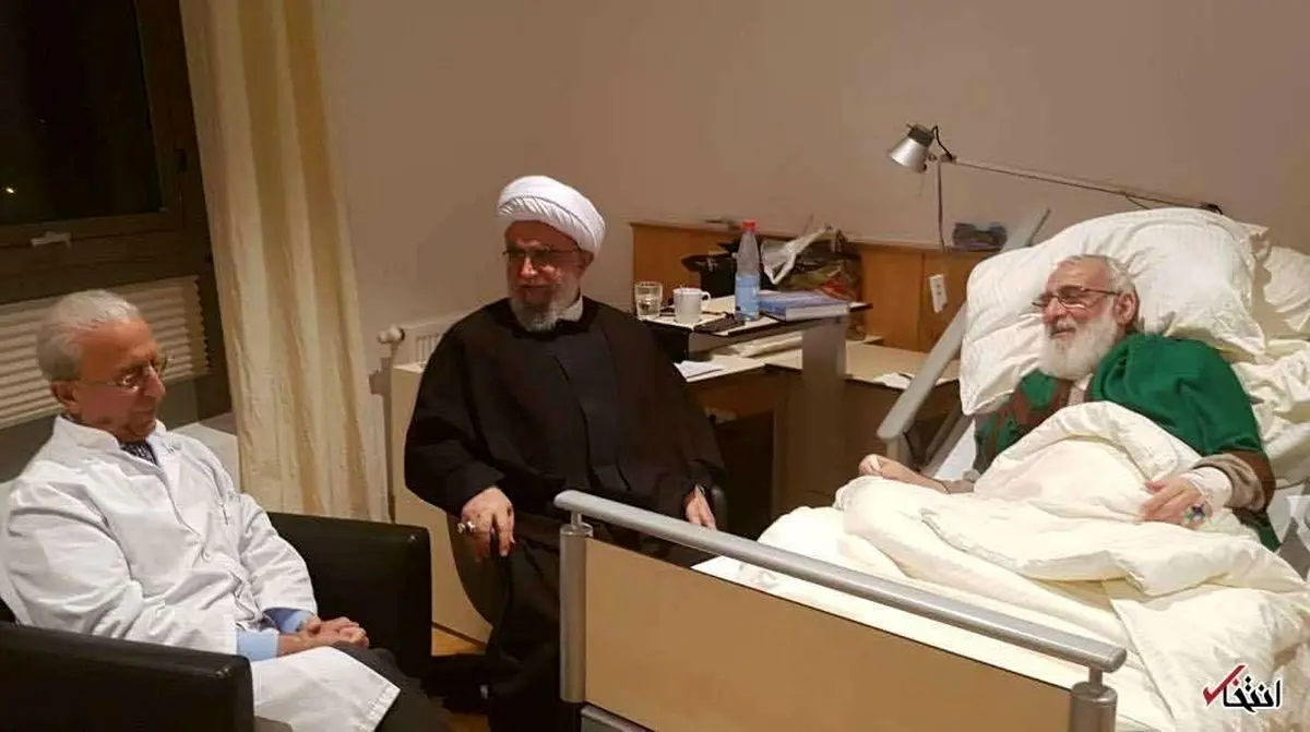تصویری از آیت‌الله هاشمی شاهرودی در یکی از بیمارستان‌های آلمان