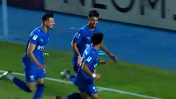 گل سوم الهلال به نسف قارشی توسط مارکوس لئوناردو