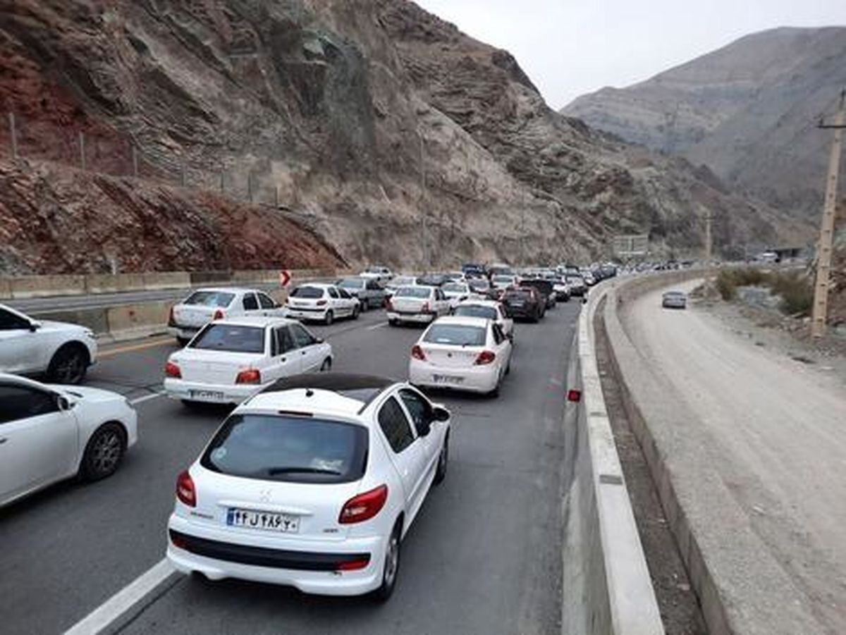 جاده کندوان یکطرفه شد برای تخلیه بار ترافیکی