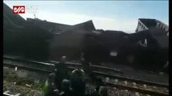 ویدیو هفت| واژگونی قطارباری حامل سنگ آهن در ایستگاه دیزباد نیشابور