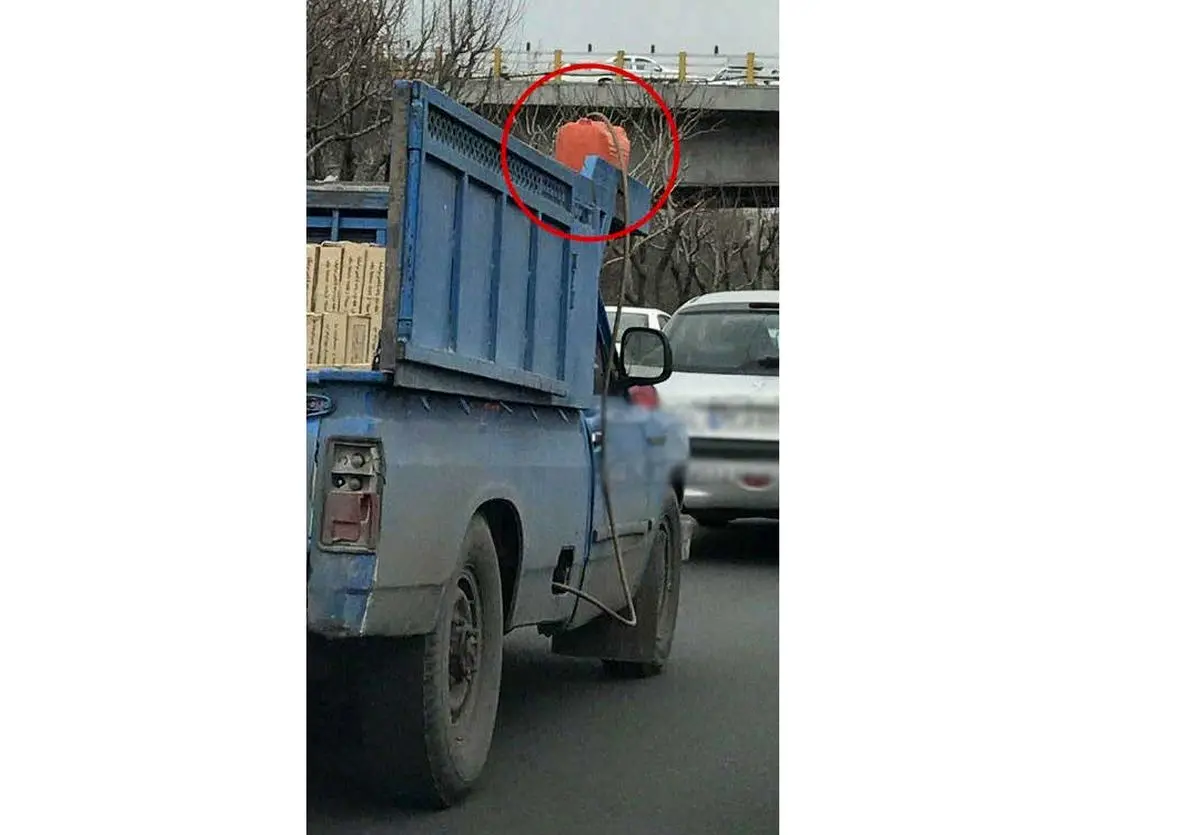 سیستم عجیب سوخت رسانی یک وانت