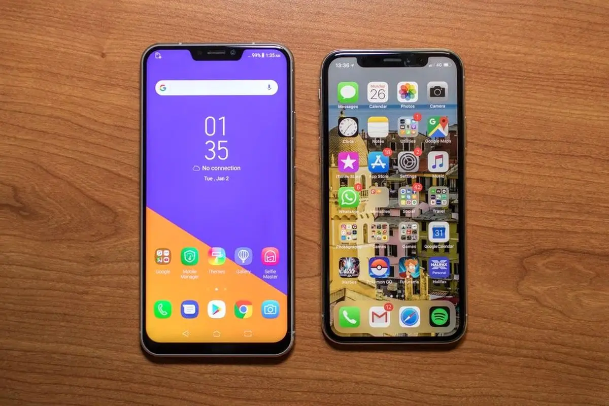 کپی بزرگتر از اصل؛ مقایسه تصویری Zenfone 5 با iPhone X اپل