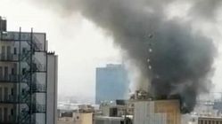 آتش‌سوزی بزرگ در ساختمان ۱۰طبقه خیابان جردن تهران