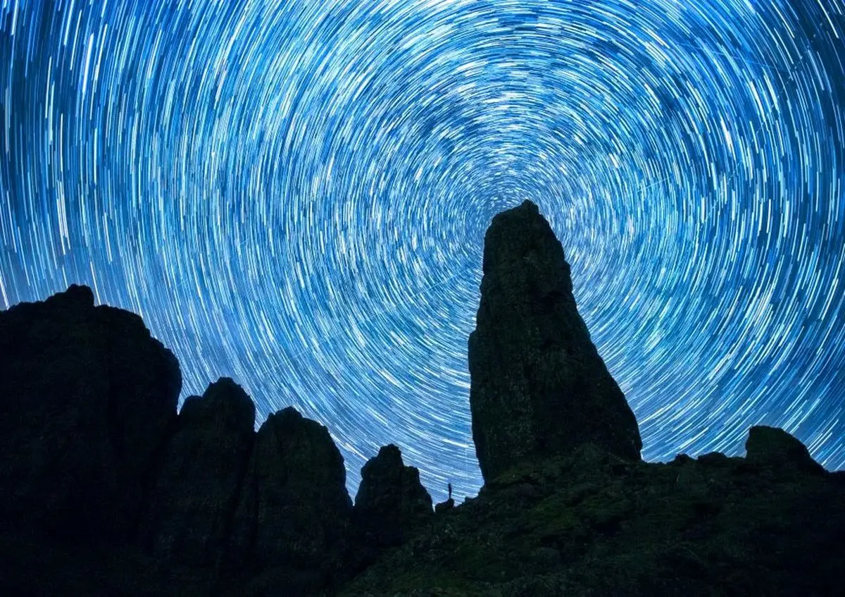 آسمان زیبای اسکاتلند درشب