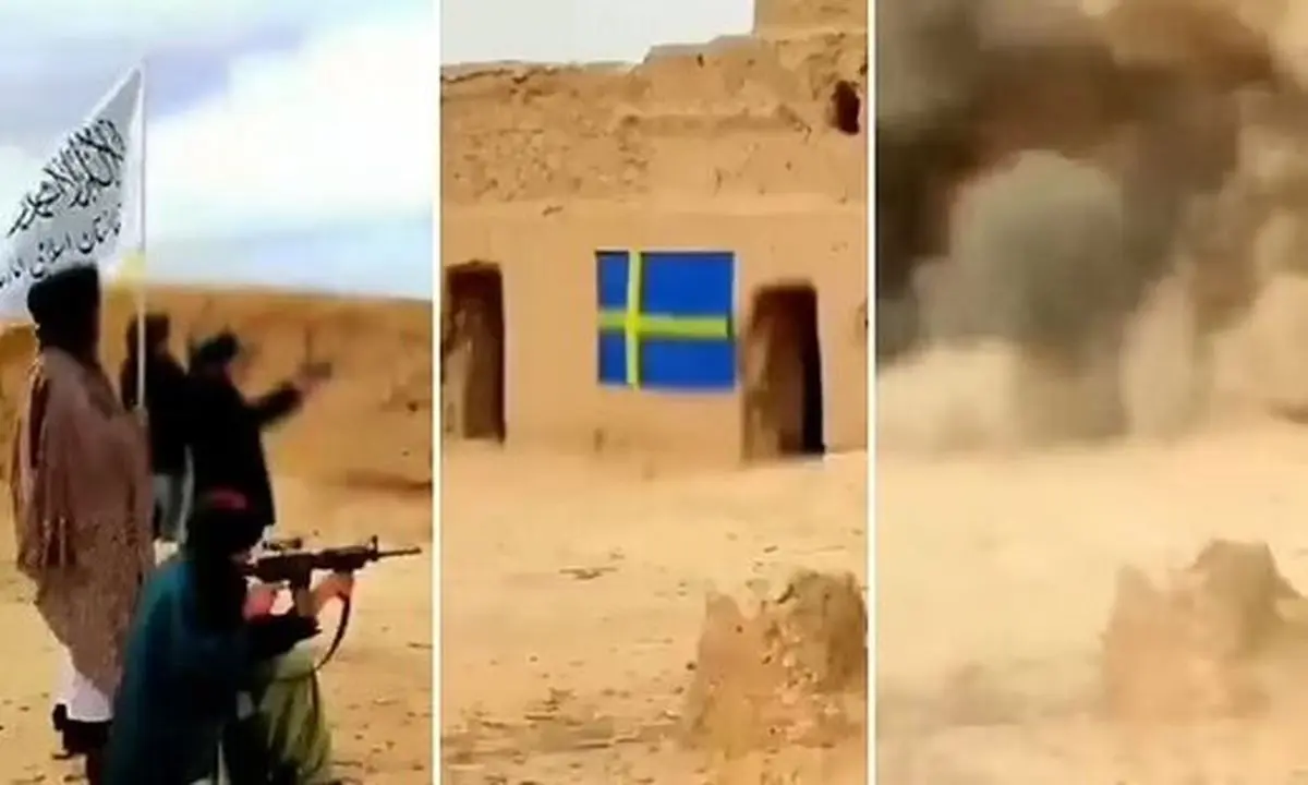 طالبان با آرپی‌جی به جنگ پرچم سوئد رفت