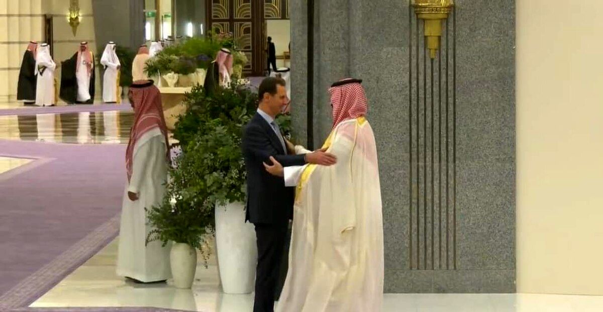 ببینید | بشار اسد در آغوش محمد بن‌سلمان