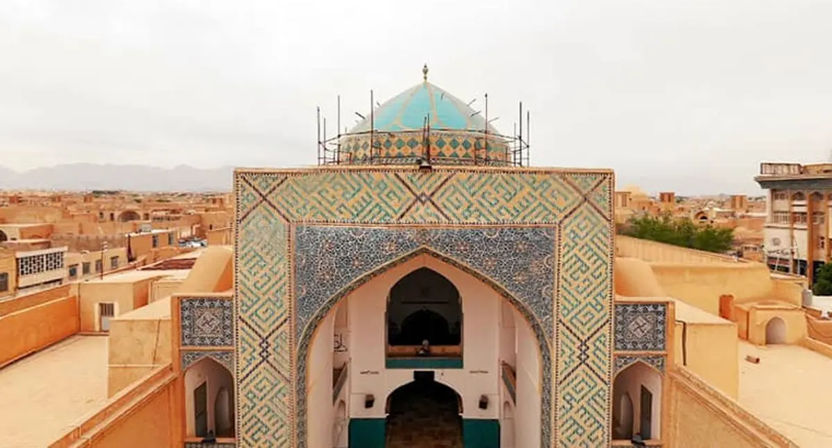 بخشی از گنبد مسجد امیرچخماق یزد فرو ریخت + عکس