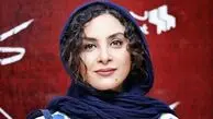 حدیثه تهرانی با دسته‌گل آفتابگردان به استقبال پاییز رفت / چه گلای زیبایی! + عکس
