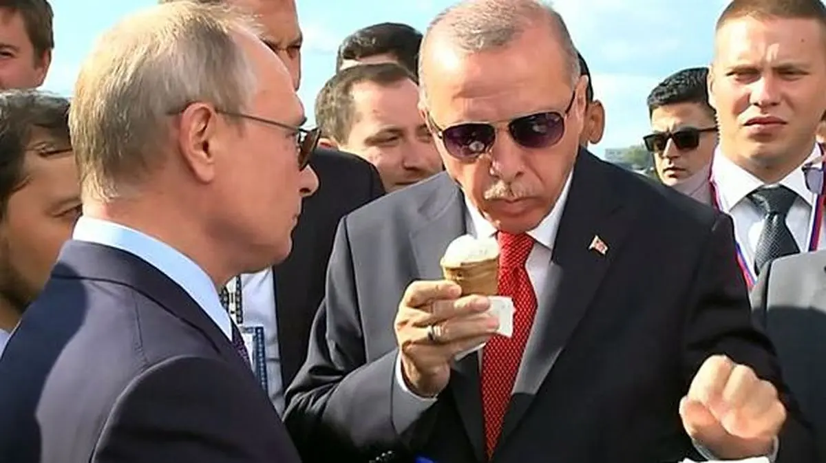 پذیرایی پوتین از اردوغان با بستنی