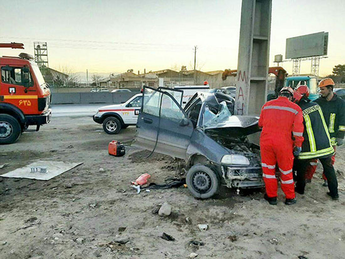 مرگ دلخراش راننده جوان در جاده مشهد