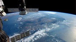 زمین از فراز ایستگاه بین‌المللی فضایی