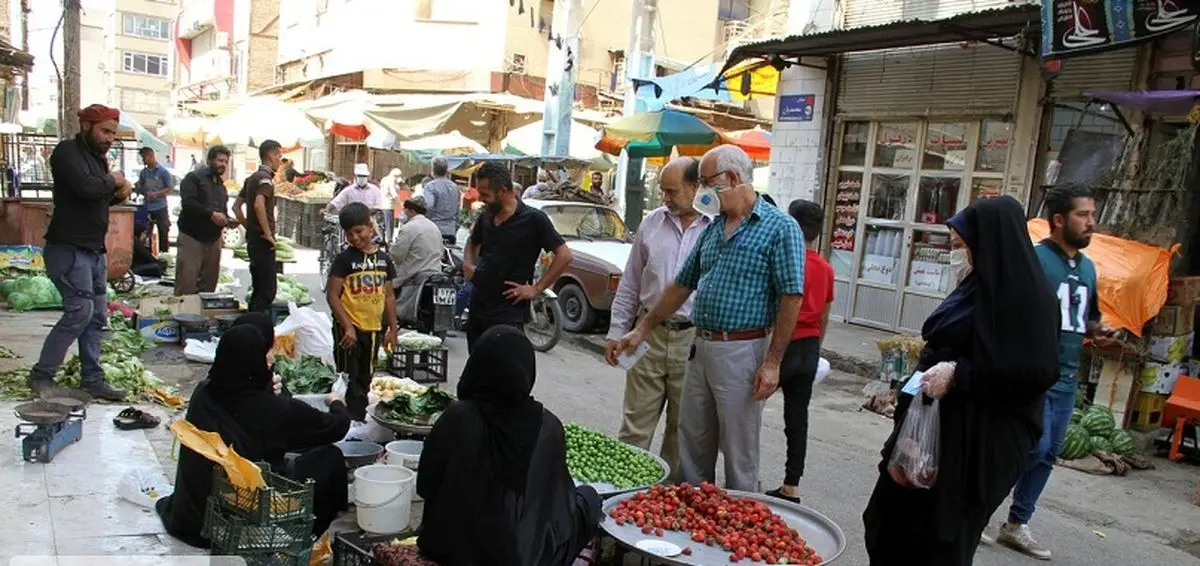 در بازار اهواز منع تردد برای کرونا وجود ندارد!